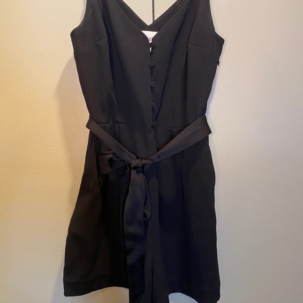 Aritzia Little Moon Black Petunia Romper